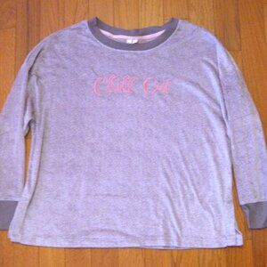 Women’s Joyspun Ultra Soft Short Sleeve Pajama Lounge "Chill Out" Top  XL